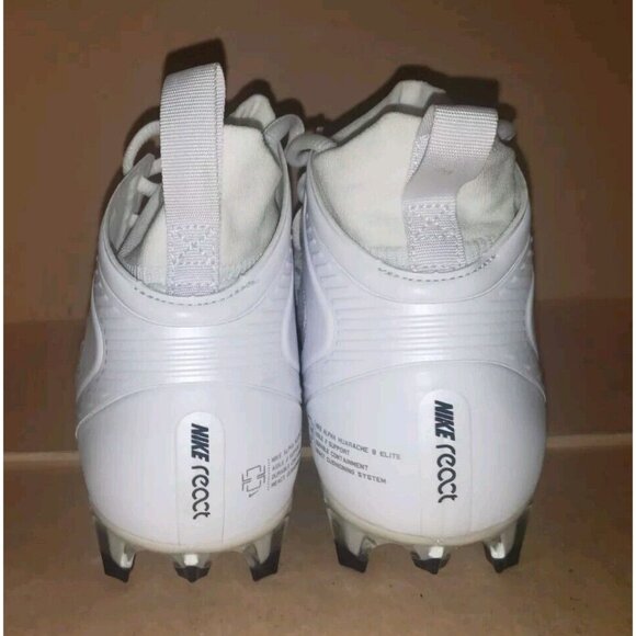 NIKE ALPHA HUARACHE 8 ELITE LACROSSE FOOTBALL WHITE/BLUE MEN'S Sizes NEW - Picture 12 of 16